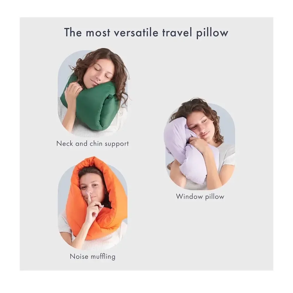 New Huzi Infinity Pillow Home Travel Soft Neck Scarf Support Sleep (Terracotta)
